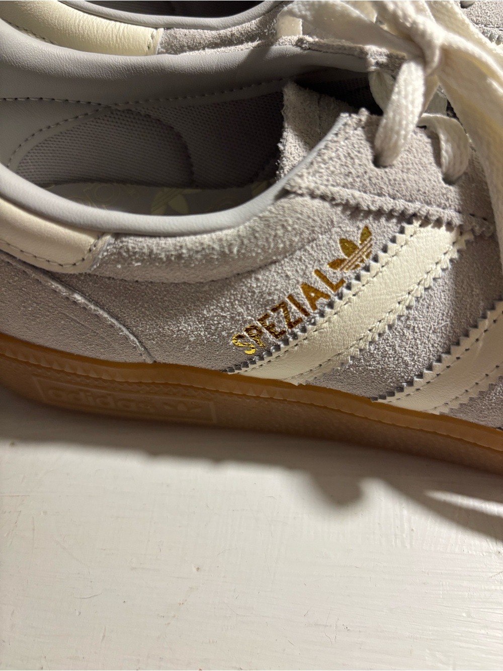 adidas Kids Spezial Suede Sneakers - Cream with Gold Accents